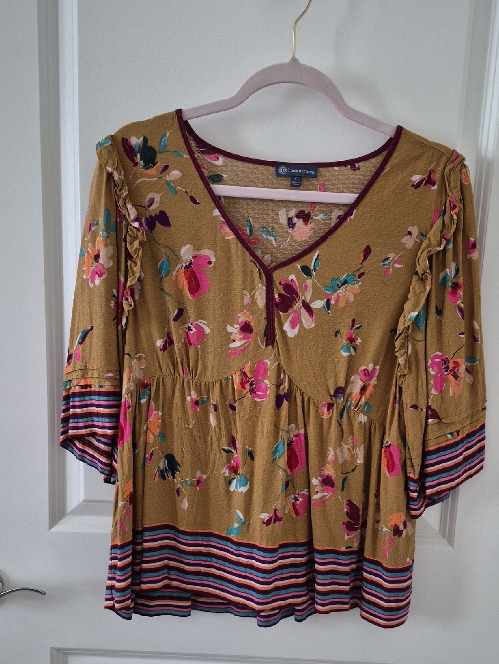 Democracy Floral Boho Top